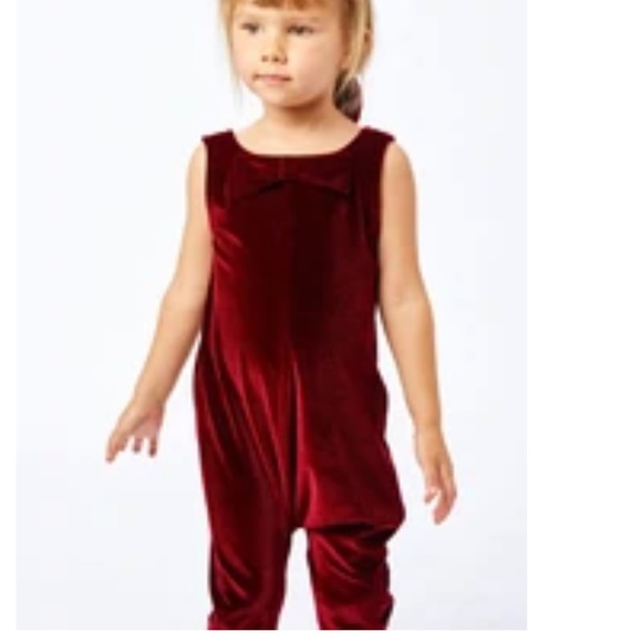 For Love & Lemons Lil Lemons velvet romper 3T - Picture 4 of 5